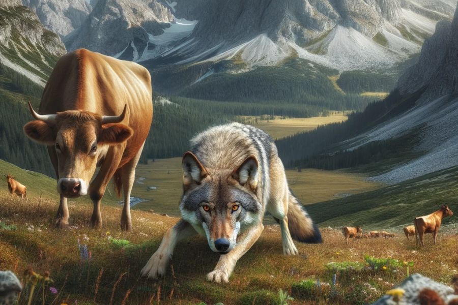 Wie ein möglichst konfliktfreies Nebeneinander von Wölfen und Weidetieren realisiert werden kann, soll im Rahmen des Projektes „Wolves and Cattle“ erforscht werden. (Symbolbild: mlz)